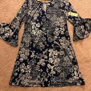 Blue & white Paisley dress